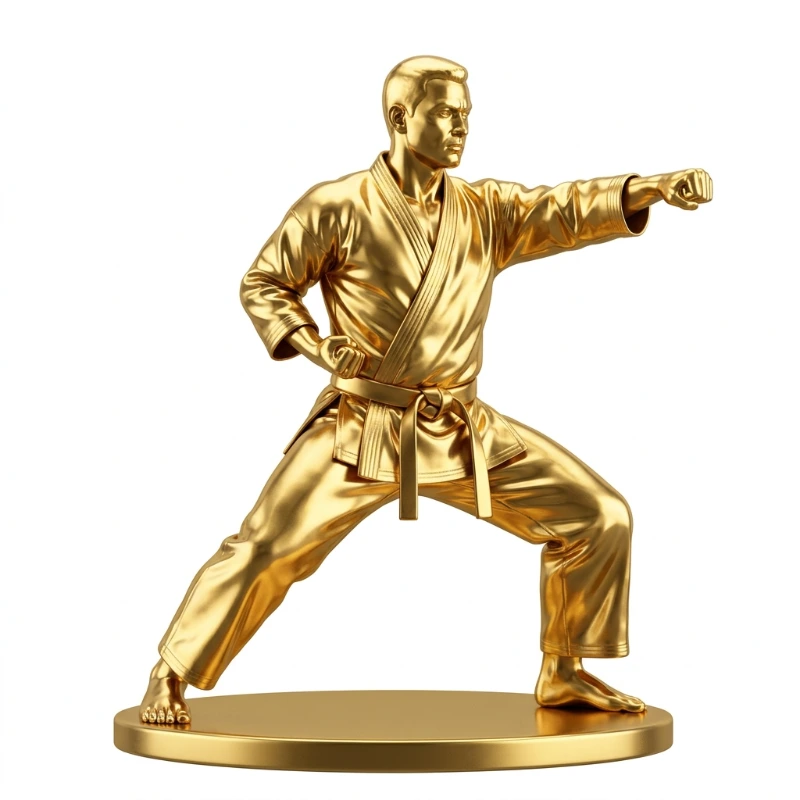 Karate 3D Gold Emblem