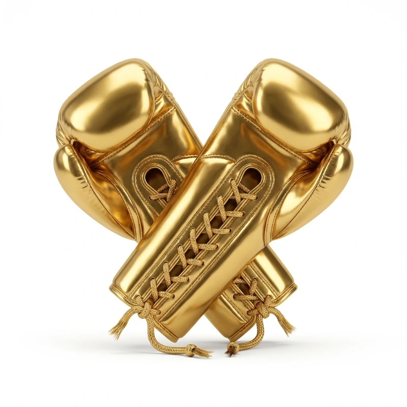 Muay Thai 3D Gold Emblem