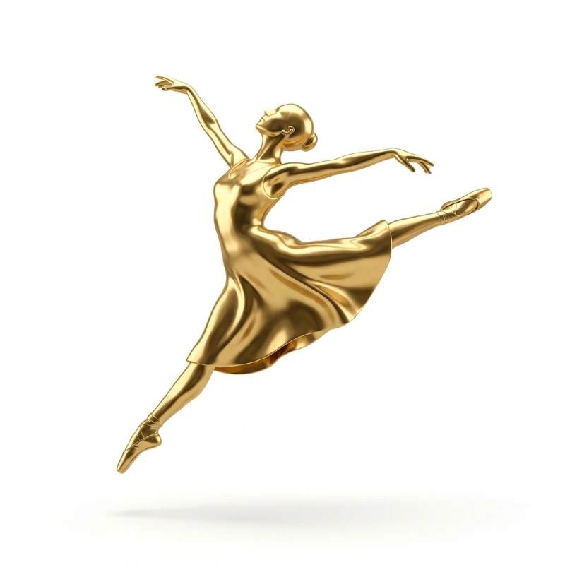 Western Dance 3D Gold Emblem